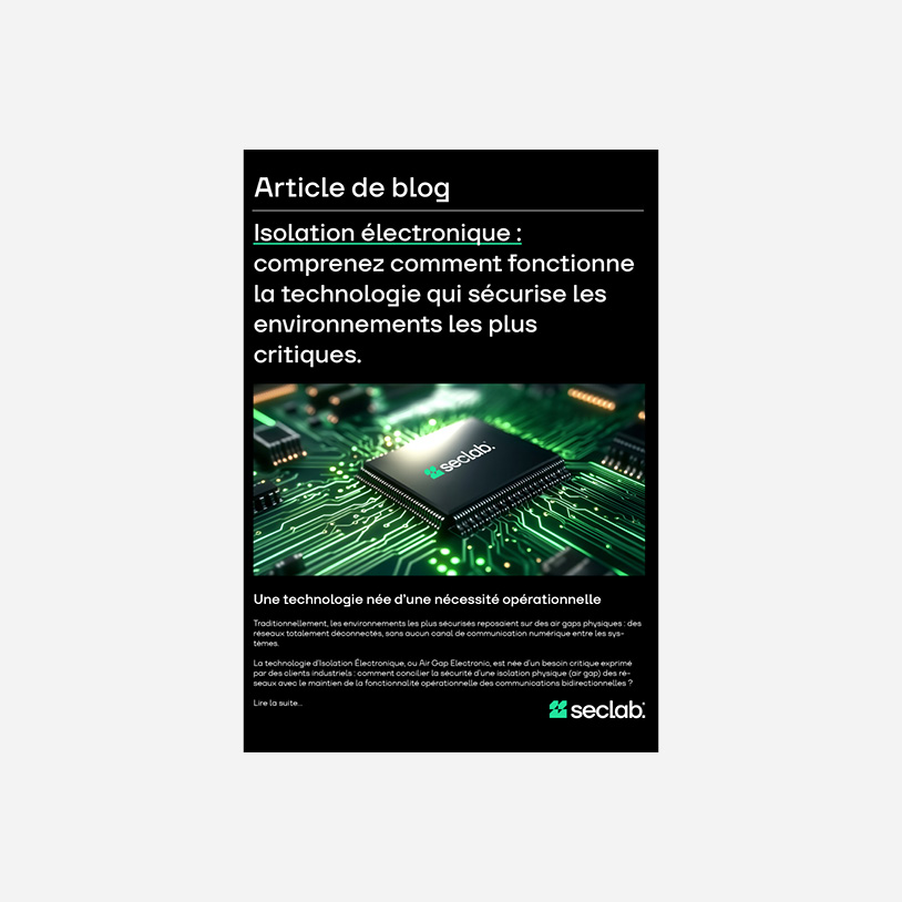 Lien vers l'article de blog sur la technologie Electronic AirGap