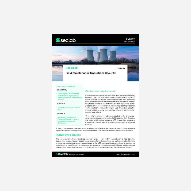 Use Case - Energy - Seclab Xport