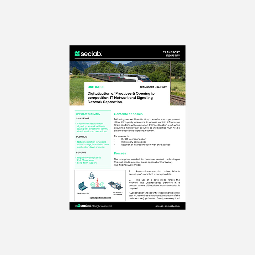 Use Case - Transport - Seclab Xchange