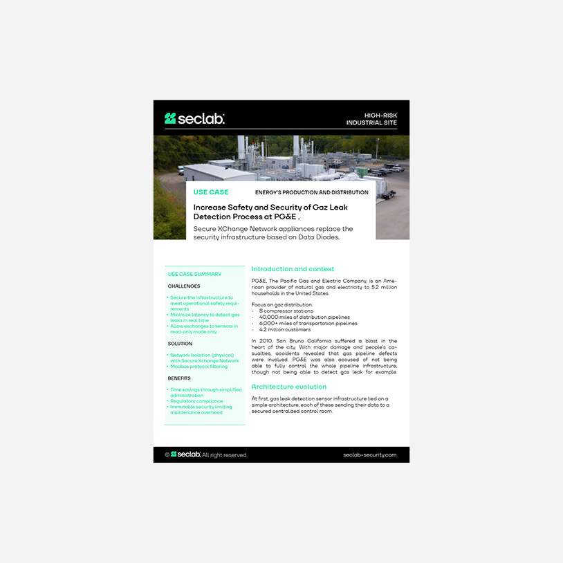 Use Case - PG&E - Seclab Xchange