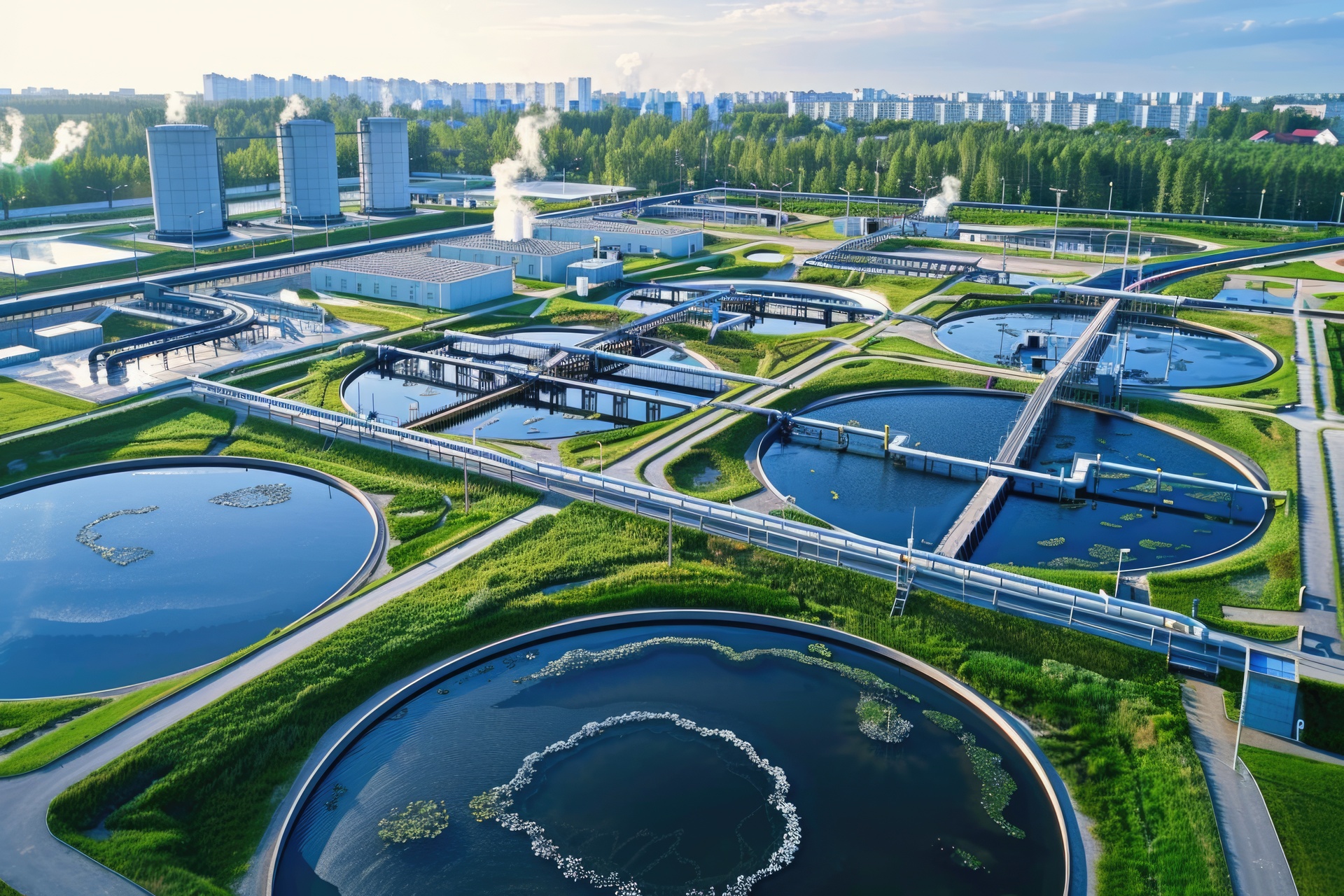 water treatment plant, Treatment facilities. Recycling. Waste processing water treatment plant
