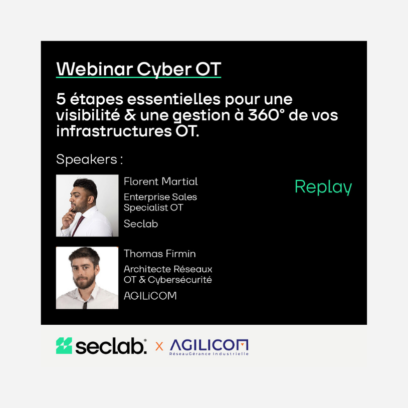 Webinar 5 étapes essentielles pour une visibilité & une gestion à 360° de vos infrastrctures OT.